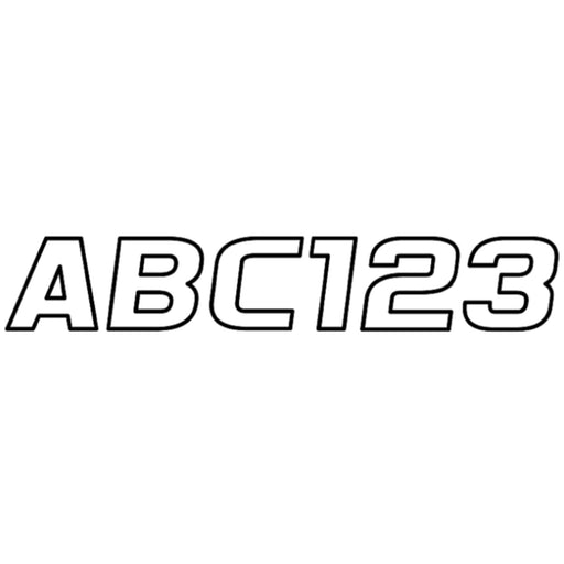 Hardline Series 700 Registration Kit, Solid Fill Colors With Black Outlines and Slanted European Font (Includes 4 Sets of 3" A-Z, 0-9)