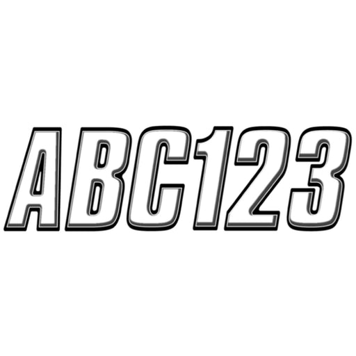 Hardline Series 800 Registration Kit, Block Style Solid Body With Bevel Effect, Contrasting Outline (Includes 4 Sets of 3" A-Z, 0-9)