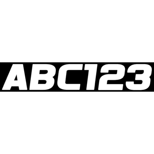 Hardline Series 700EC Registration Kit, Solid Fill Colors With Black Outlines and Slanted European Font (Includes 4 Sets of 3" A-Z, 0-9)