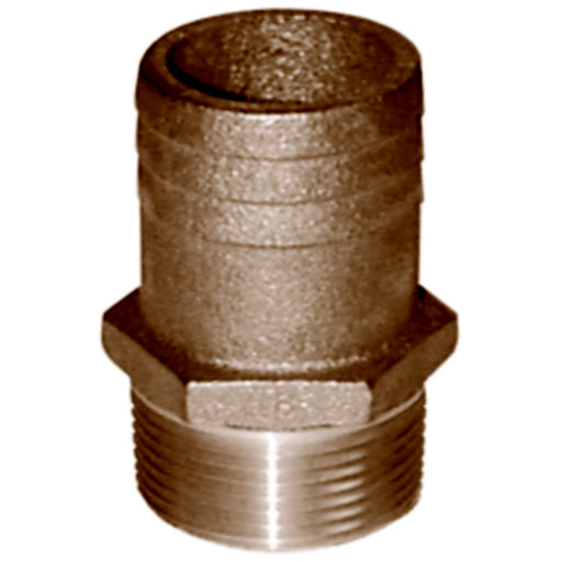 Groco FF Bronze Full Flow Pipe-To Hose Adapter With NPT Thread
