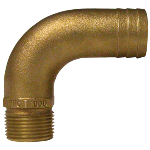 Groco FFC Bronze Full Flow 90 Degree Pipe-To Hose Adapter With NPT Thread