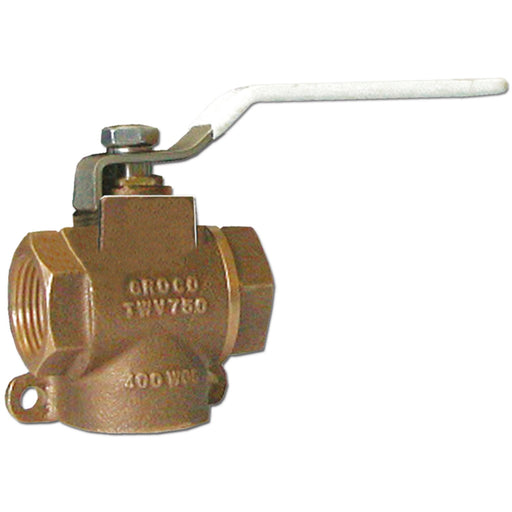 Groco TWV Bronze 3-Way Full Flow Valve
