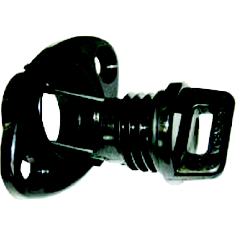 Beckson DP10 Screw Type 1" Drain Plug With Gasket, Black