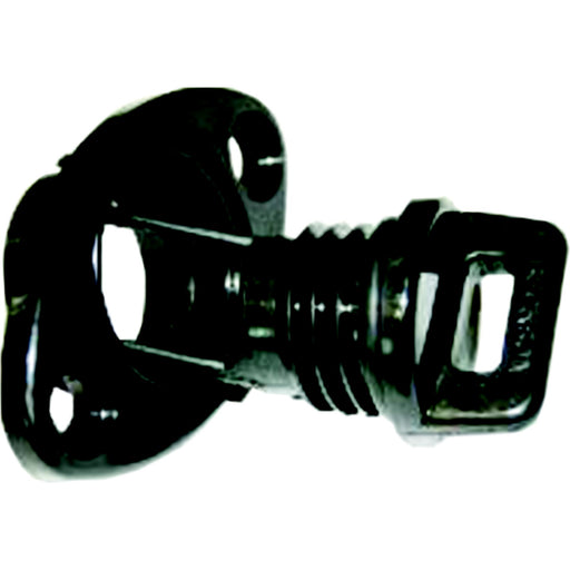 Beckson DP10 Screw Type 1" Drain Plug With Gasket, Black