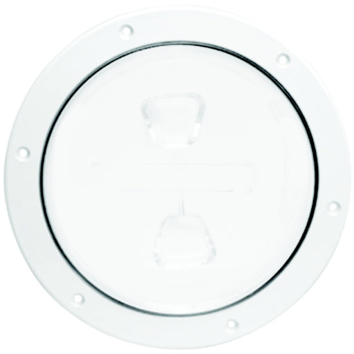 Beckson Screw Out Deck Plate With Standard Trim Ring, Smooth Center
