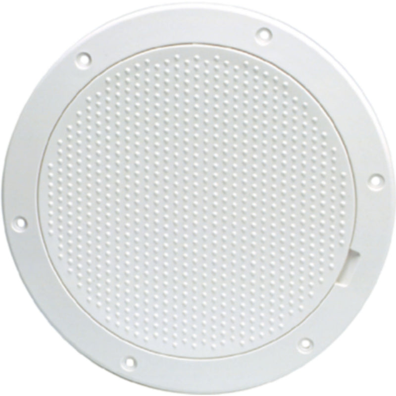 Beckson Pry-Out Deck Plate With Standard Trim Ring, Dimple Center