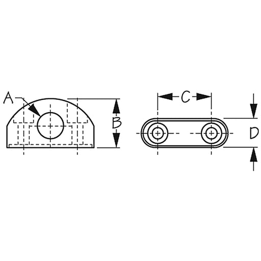 Fairlead 1/2" Nylon