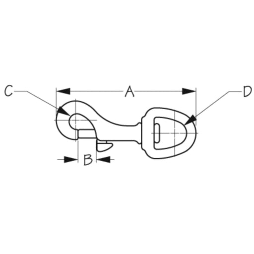 Bronze Swivel Eye Bolt Snap