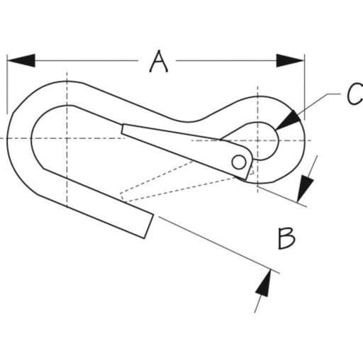Spring Hook - Plated Steel