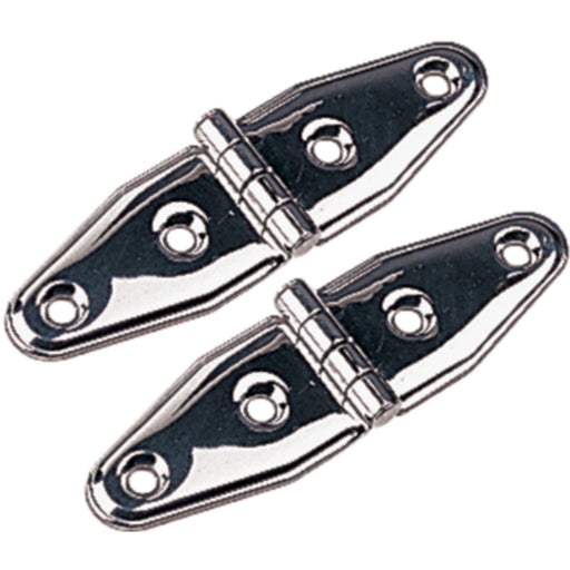 Stainless Strap Hinge 4-1/8", Pair