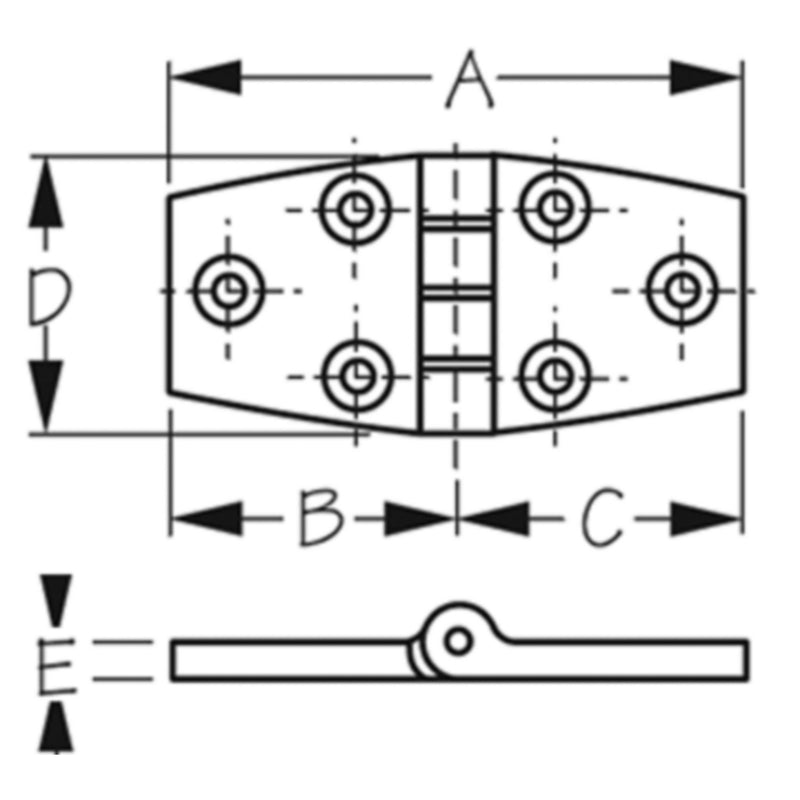 Chrome Plated Zinc Door Hinge