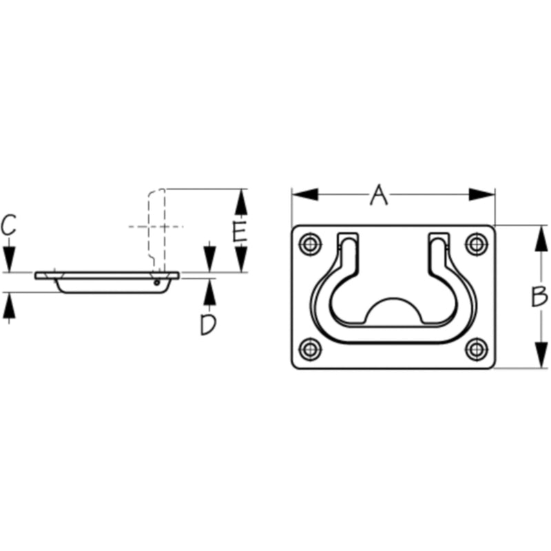 Sea-Dog 2218601 Flush Hatch Pull