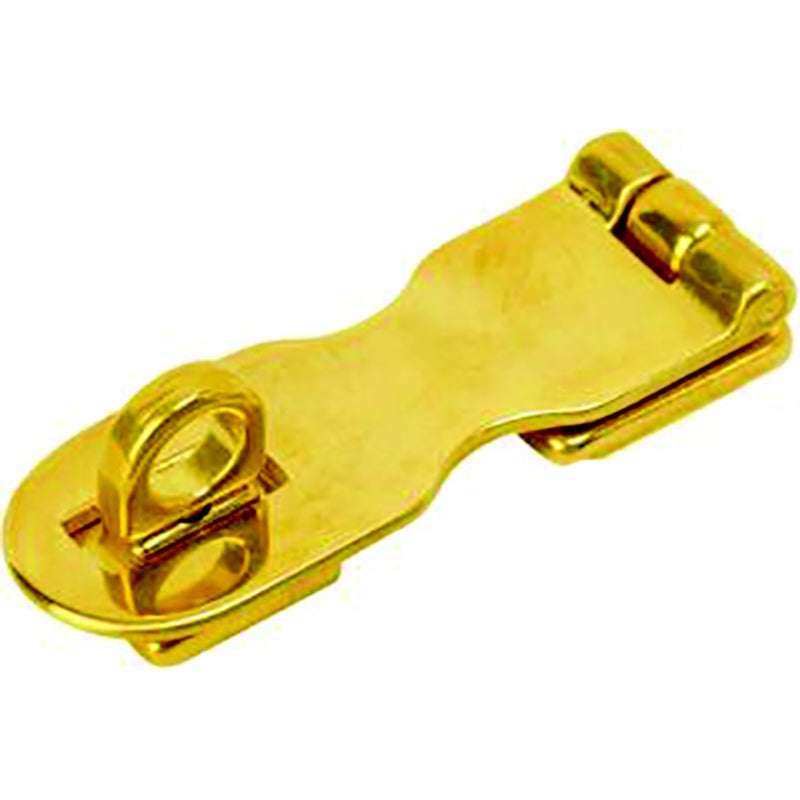 Sea-Dog 222121 Safety Hasp, , A:3", B:2-5/16", C:1", D: 3/4", E: 3/8", #6 FH, Brass