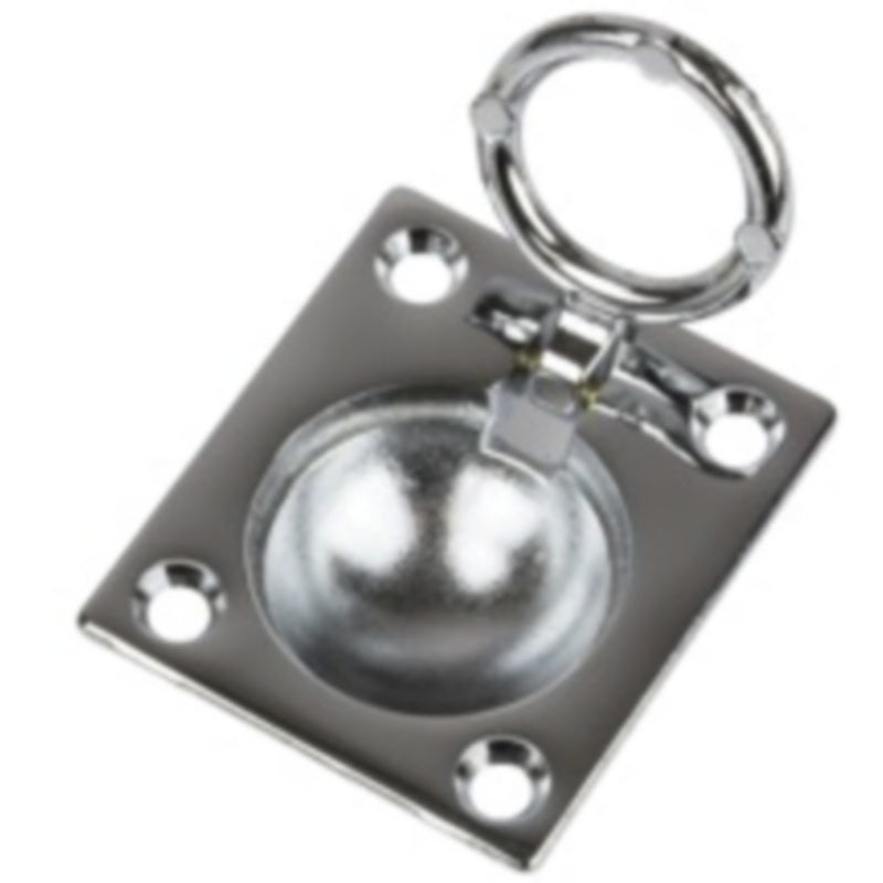 Sea-Dog 2224001 Ring Pull, Chrome, A: 1-7/8", B:1-9/16", C:1/2", D:1/8", E: 1-1/8", #6 FH