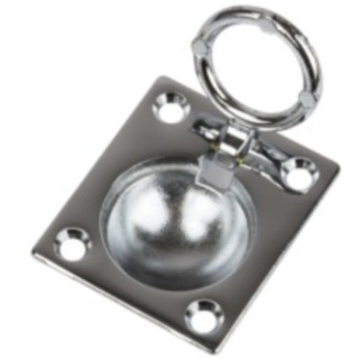 Sea-Dog 2224101 Ring Pull, Chrome, A:2-1/2" , B:2", C:3/16", D:1/8", E:1-1/2", #8 FH