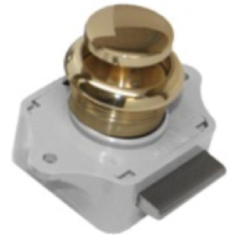 Sea-Dog 2243011 Push Button Rim Latch, Polished Brass