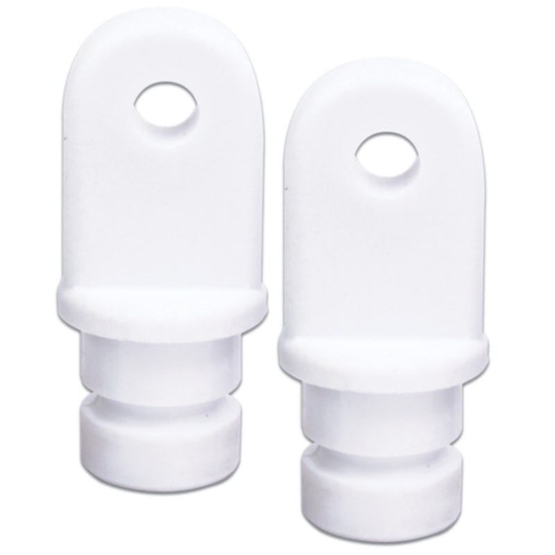 Internal Eye End, 3/4" White, Pair
