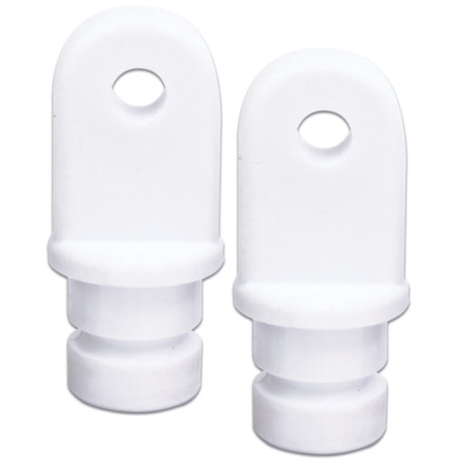 Internal Eye End, 3/4" White, Pair