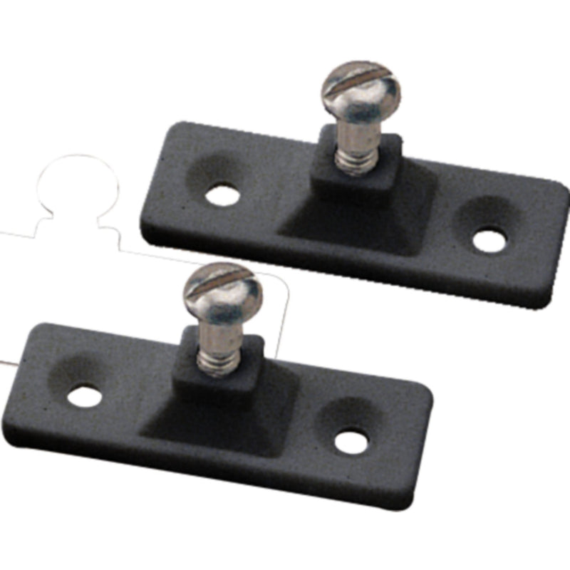 Side Mount Deck Hinge, 2-Hole, Black, Pair