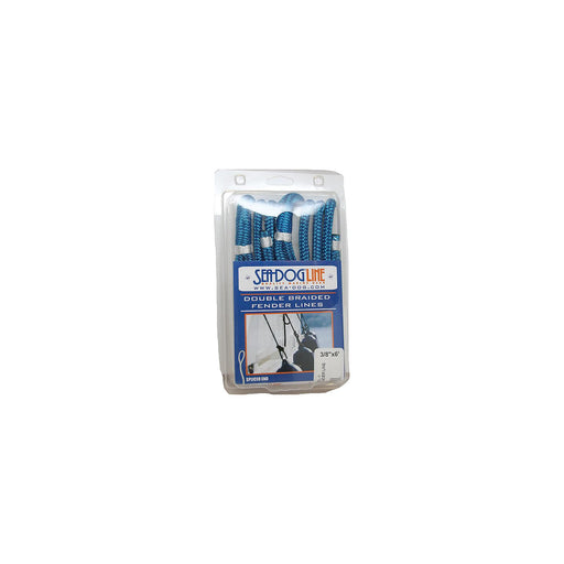 Sea Dog 302110006BK1 Premium Double Braided Nylon Fender Line, 3/8" × 6', Black pr.