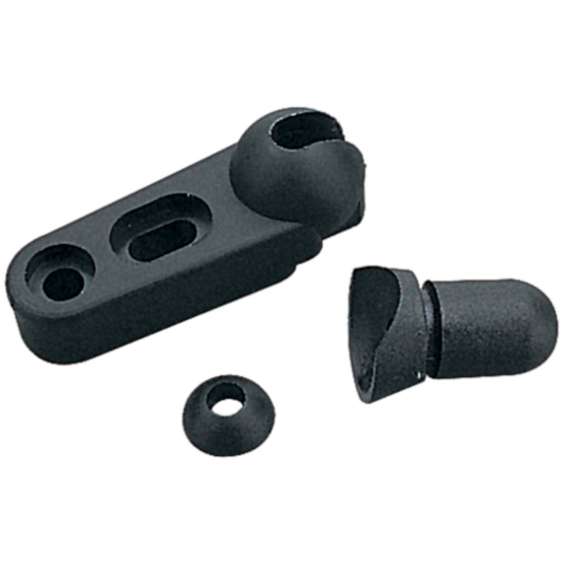 Windshield Brace Foot, Black, Pair