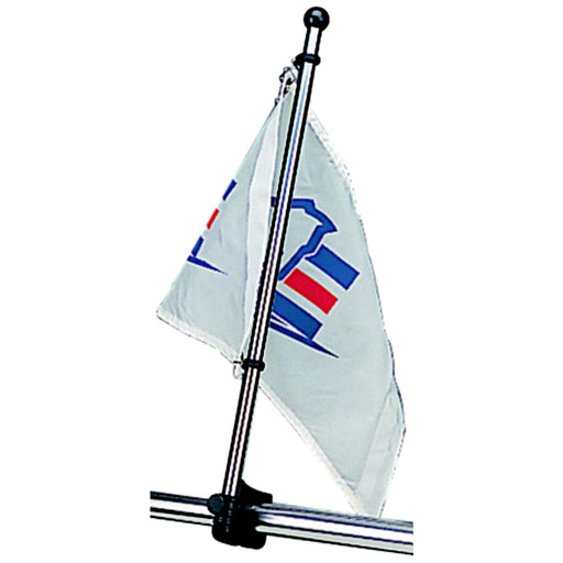 SeaDog Adjustable Rail Mount Flagpole | Injection Molded Nylon / Stainless