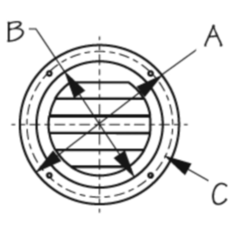 Sea-Dog 3314251 Round Louvered Vent, 5"