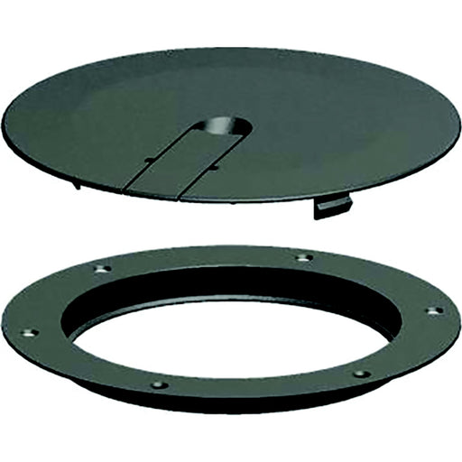 Sea-Dog 3364121 Low Profile Pop-Out Deck Plate, A: 8" , B:7-1/4", C=6-1/4", D: 3/16", White, #8 FH