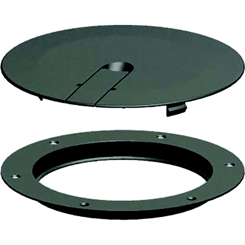 Sea-Dog 3364111 Low Profile Pop-Out Deck Plate, A: 6" , B:5-1/4", C=4-1/8", D: 3/16", Black, #8 FH