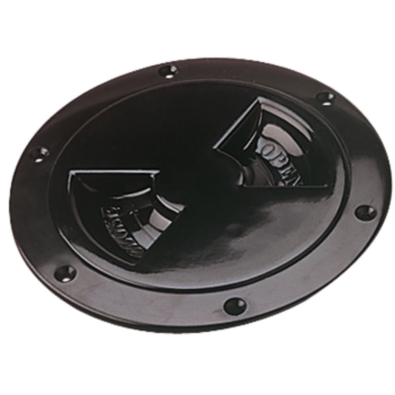 Sea-Dog 3371451 Screw Out Deck Plate, 4" Black