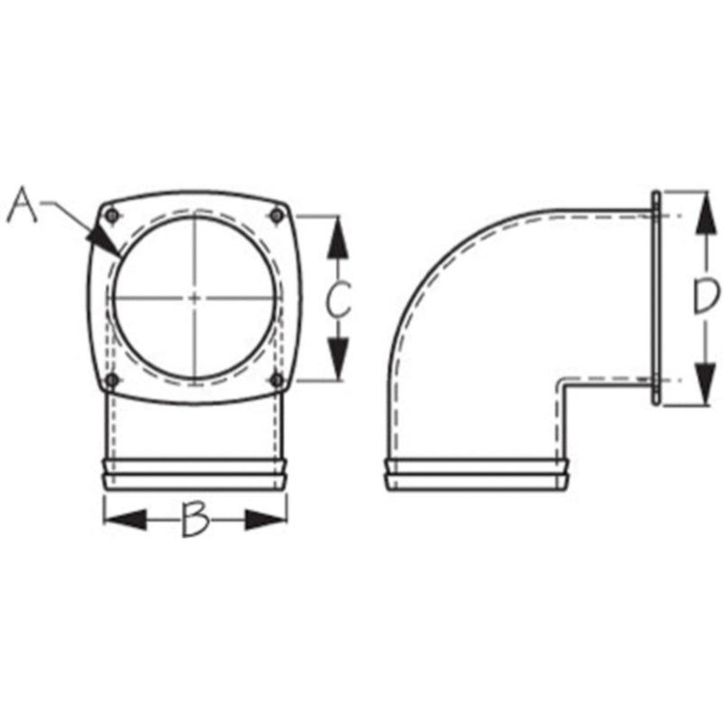 Hose Vent Elbow, 3"