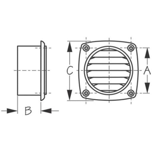 Seadog 337325 Hose Thru Vent, 3" Black
