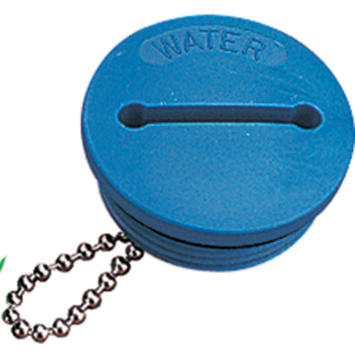 Sea-Dog 3570131 Water Deck Fill Fiberglass Nylon w/Blue Slotted Cap,A: 1-1/2"Hose, B:2-1/2", C: 3-3/8", #10 FH