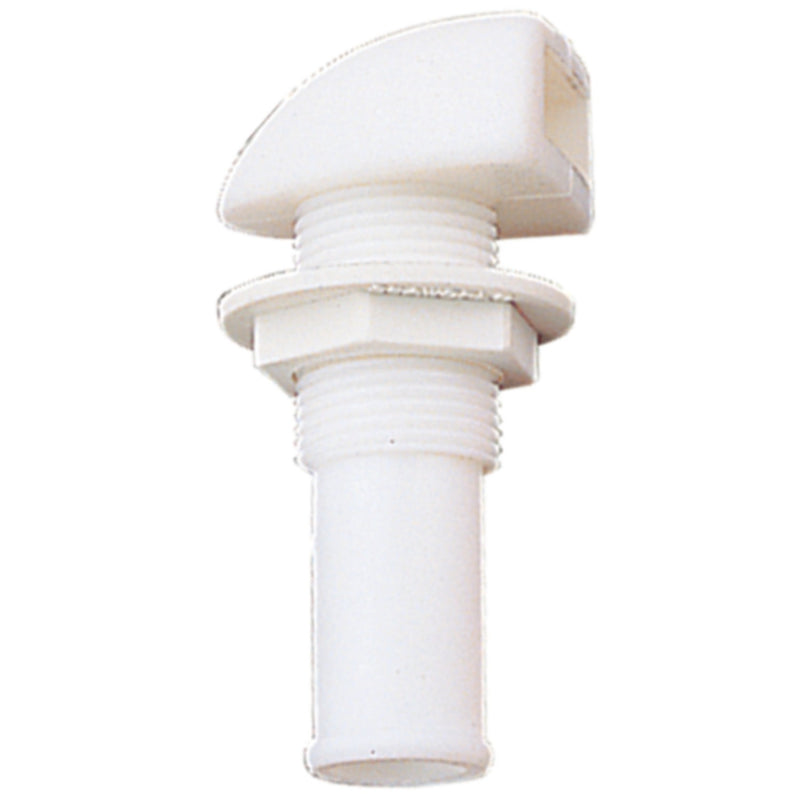 Straight Gas Tank Vent, White Nylon