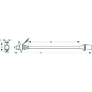 Sea-Dog 4001121 Removable All Around Light, A: 24-7/8" , B:16-1/2", C:5/8", D:2-7/8",12V, #8 FH