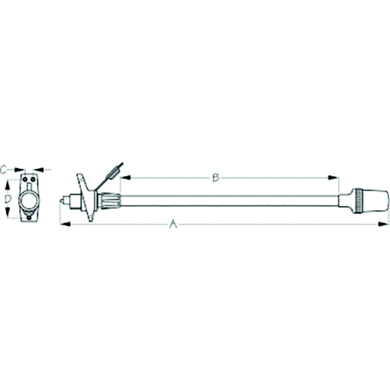 Sea-Dog 4001121 Removable All Around Light, A: 24-7/8" , B:16-1/2", C:5/8", D:2-7/8",12V, #8 FH
