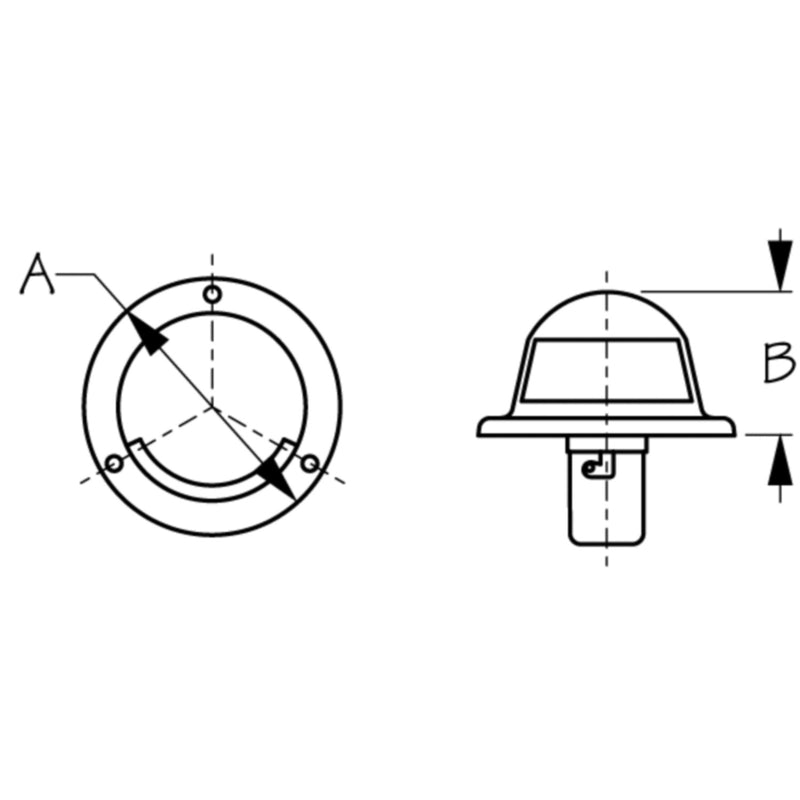 SeaDog 400130 Stern Light | 12 Point Light Arc | #4 Fastener | Stamped 304 Stainless