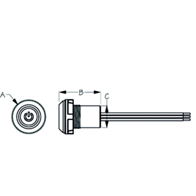 Sea-Dog 4030651 LED Push Button On/Off Switch