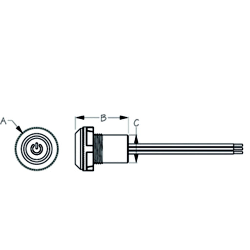 Sea-Dog 4030651 LED Push Button On/Off Switch