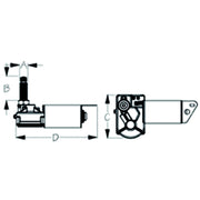SeaDog Stamped Powder Coated Steel & 304 Stainless 12V MRV Wiper Motor | White Finish
