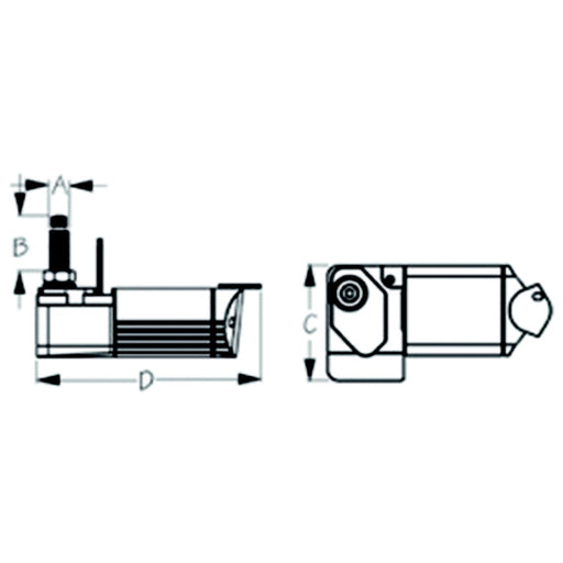 SeaDog Powder Coated Aluminum & Stainless Waterproof Heavy Duty 12V Wiper Motor | White Finish