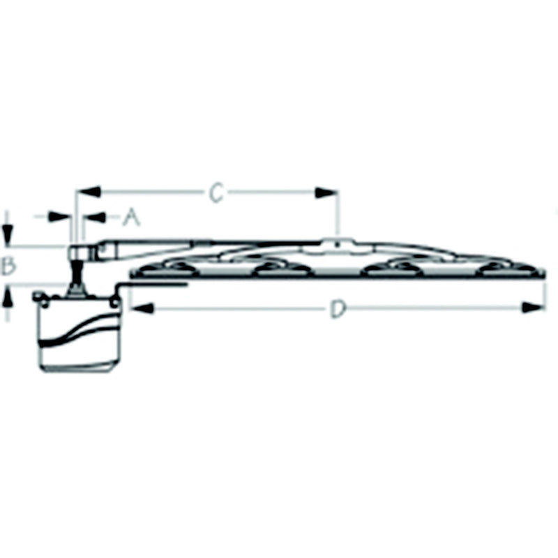 SeaDog Standard Wiper 12V Motor Kit | White Motor Finish | Includes Motor, 11" to 13" Arm & 11" Blade