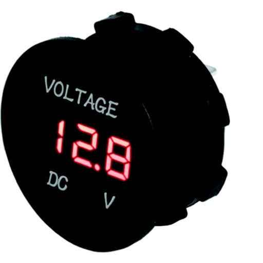 SeaDog 421615 Round Digital 4 to 30 Voltage Meter | Injected Molded Nylon