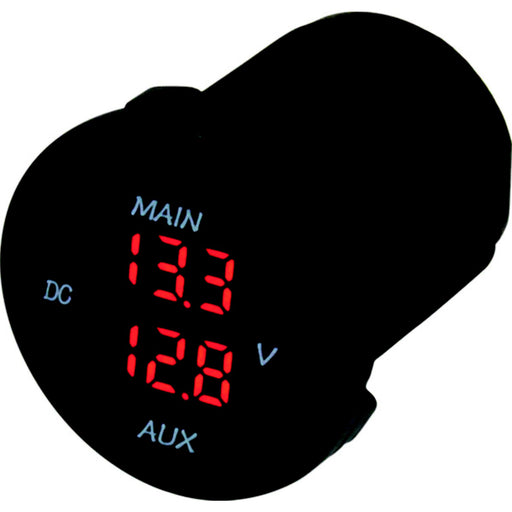 Seadog Dual Round Voltmeter