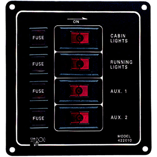 4 Switch Illiminated Switch Panel, Vertical