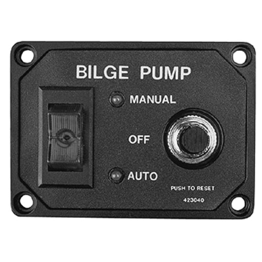 SeaDog 423040 Bilge Pump Panel with Circuit Breaker | 2-3/16" x 3" | #6 Fastener