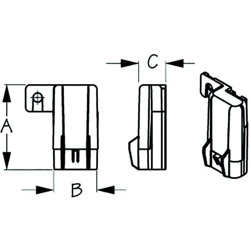 Sea-Dog 4253901 Water Resistant Clear Fuse Cover, A: 2-1/18" B: 9/16" C"3/8"
