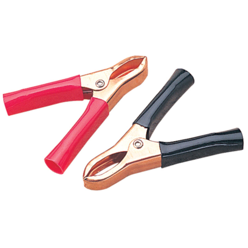 Copper Plated Battery Clip, Pair