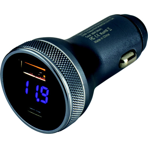 Seadog XXX USB 3.0 & USB-C Power Plug w/Volt Meter