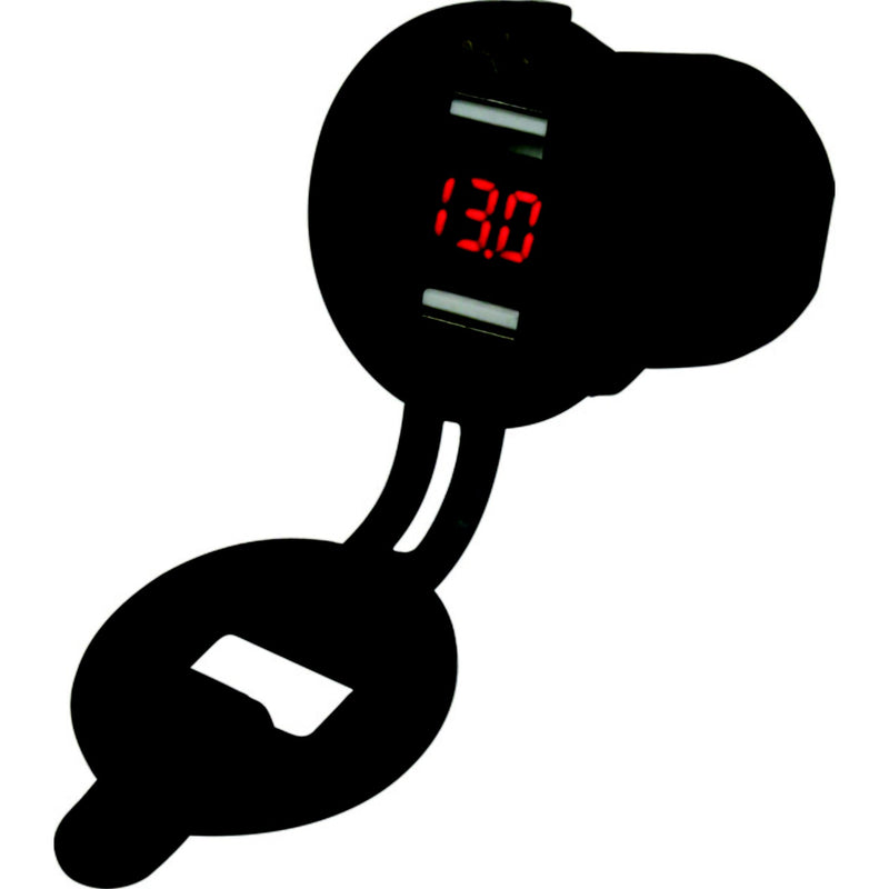 Seadog 4265171 Double USB Socket/Voltmeter w/Hidden Display